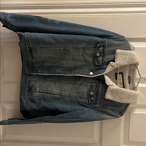 Jade & Ivory Sherpa Lined Denim Jacket
